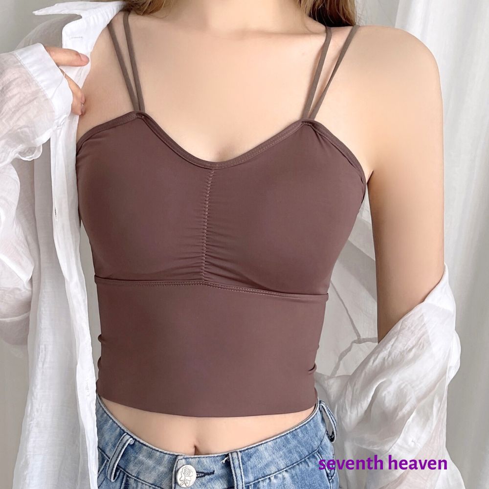 キャミソール 背中みせ クロスストラップ サラサラ ヨガウエア セクシーランジェリー