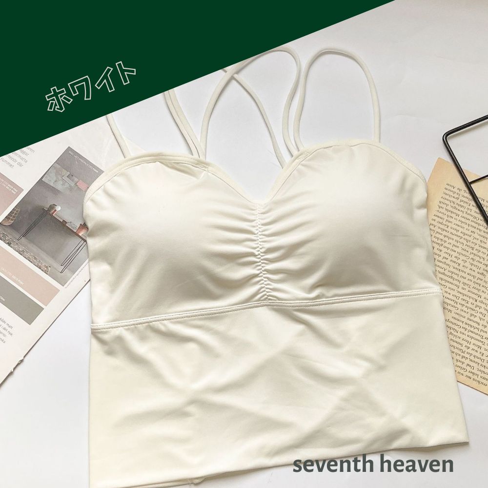 キャミソール 背中みせ クロスストラップ サラサラ ヨガウエア セクシーランジェリー